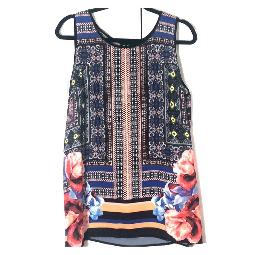 Patterned Cynthia Rowley Tank Top - XL